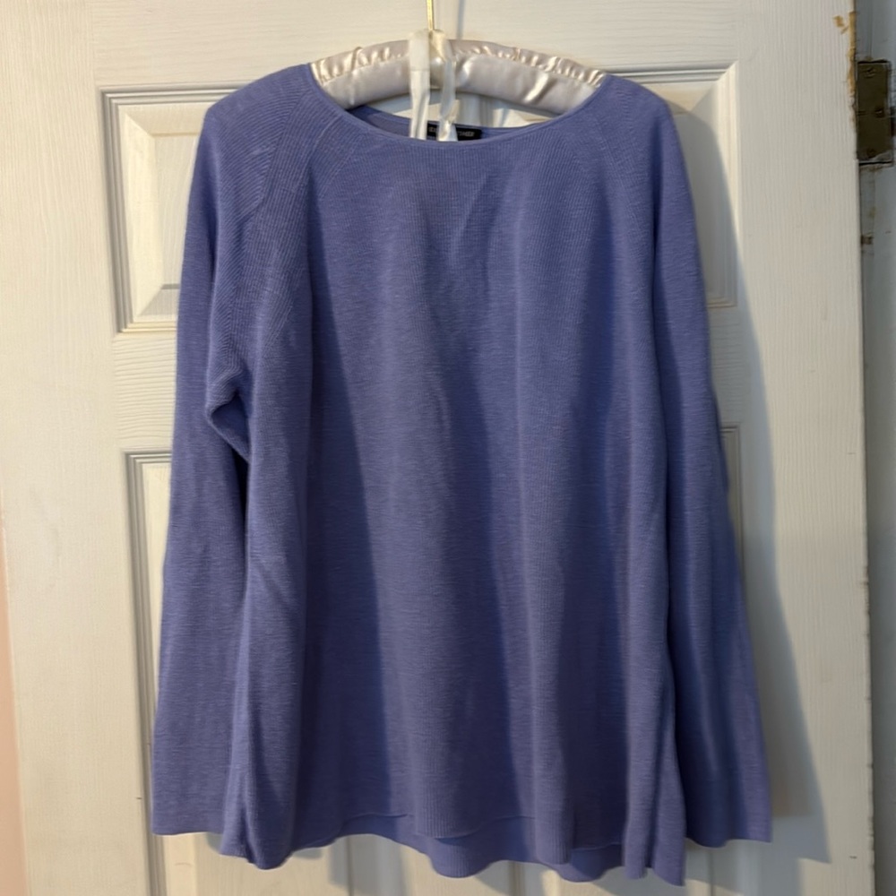 Eileen Fisher Sky Bkue lightweight sweater